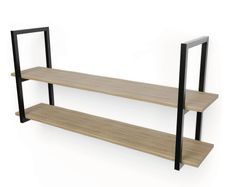 STRATA Industrial Steel Shelf Brackets (Pair) | Modern Minimalist Wall Storage