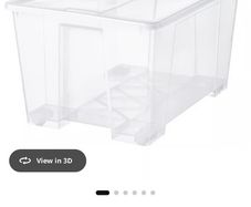 Ikea SAMLA transparent box with lid, 120e bundle of 7pieces, lids included