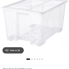Ikea SAMLA transparent box with lid, 120e bundle of 7pieces, lids included