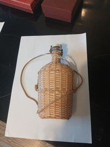 Title: Vintage French Lourdes Wicker