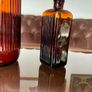 Vintage Amber Ribbed Glass Apothecary Bottle Farmhouse Decor & Medicine or Poison Bottle Image 8