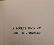 A Source Book Of Irish Government. By Basil Chubb. Published By Institute Of Public Administration. 1964. Hardback In Good Condition. 32.