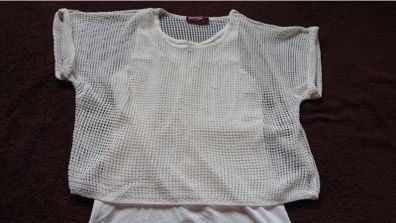 White Hollow Top Size 10