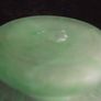 Vintage Green glass, footed glass bowl Image 5