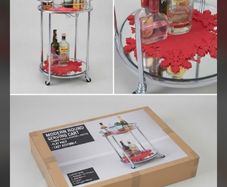 QUICK SALE: 2-for-1 Modern Round Serving / Bar Cart Deal (1 Assembled + 1 Brand New in Box) | Collection D13