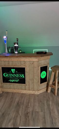 Home Bar With Light up Glass