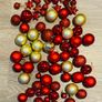70 Christmas Baubles / Decorations / Red & Gold Baubles Image 2