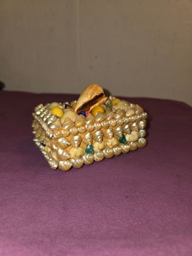 1970's Irish hand made Sea Shell Trinket Box