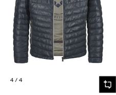 Milestone black padded lambs leather jacket Sz XL - Rrp 329 (New)