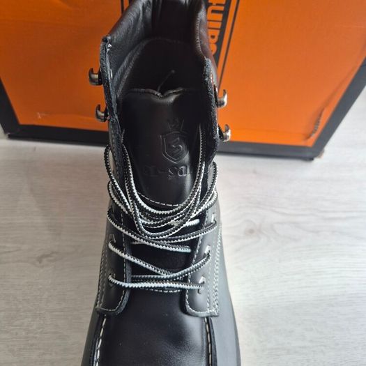 SL-Saint, Men's Leather  Moc Toe Boots, UK12 EU47