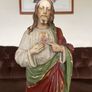 Antique Sacred Heart Statue 17 Inches 43 cm Image 9