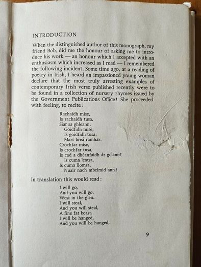 An Ascendancy Of The Heart. By Robrt O'driscoll. Introduction By Maire Cruise O'brien. Hardback Edition In Poor Condition.  See Photos For Same.