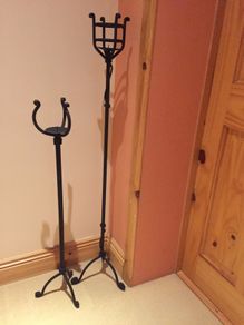 Wrought Iron Candle Holders (pair)