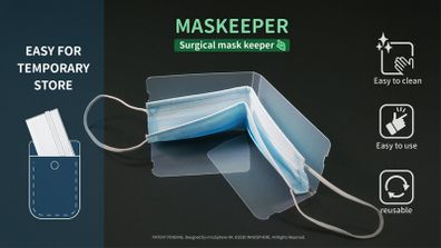 Portable small compacted surgical mask keeper / storage holder