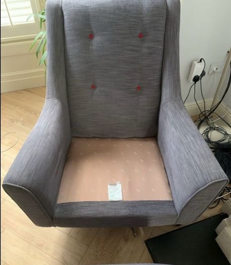 Grey swivel chair