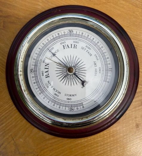 Ships clock and barometer