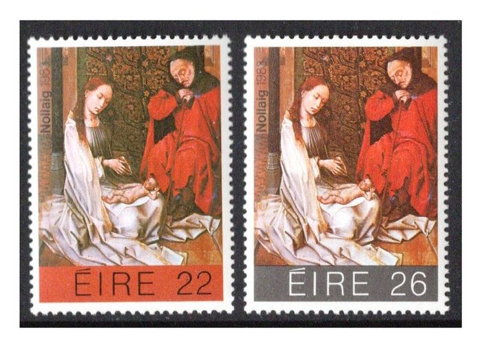 1983 Ireland Christmas Commemorative Stamps Mint Never Hinged (MNH)