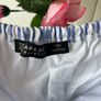 top zara large blue & white top size large Image 4