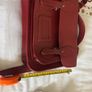 Small wine leather satchel handbag Image 5