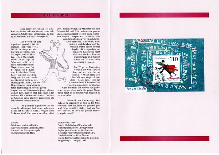 1999 Bundes Republic Deutschland (Germany) Federal Annual Stamp EFT Collection with 42 images of contents