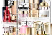 360 Degree Rotating Acrylic Makeup Organiser, Adjustable Cosmetic Storage Skincare Makeup Spinning Holder Lipsticks Brushes Perfume Display Stand Box, Perfect for Dresser, Bedroom, Bathroom (FREE EXPRESS SHIPPING)