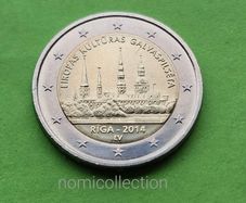 Latvia 2014 year Uncirculated 2 Euro coin.