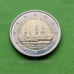 Latvia 2014 year Uncirculated 2 Euro coin.