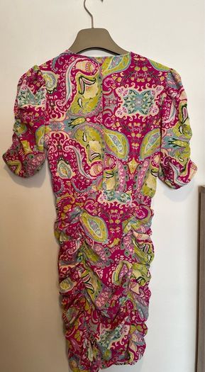 Retro Icone ruffle print dress size 10 medium New with tags