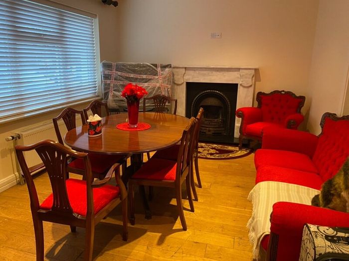 Complete dining room and living room mahogany set