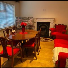 Complete dining room and living room mahogany set