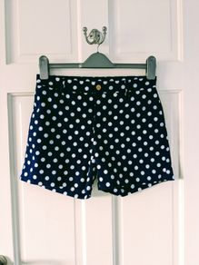 Lauren by Ralph Lauren Navy Polka Dot Shorts Size 6-8