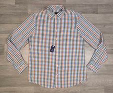 New Johnnie-O Performance rayon Blend Check Shift Mens Medium RRP 138