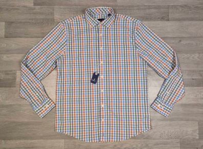 New Johnnie-O Performance rayon Blend Check Shift Mens Medium RRP 138