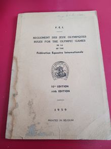 1959/ Rules for the Olympic Games/International Equestrian Federation/ Booklet