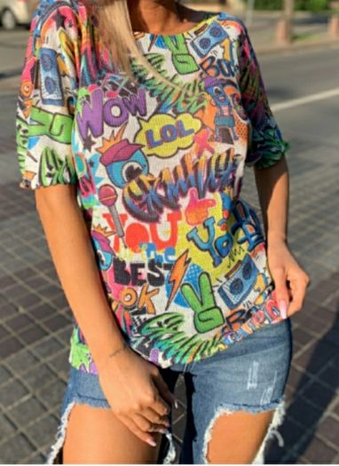 Graffiti blouse S-M