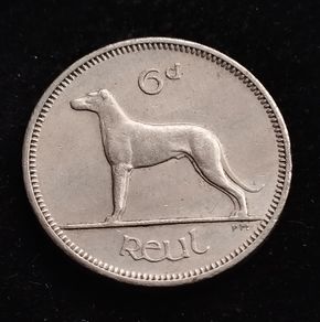 Ireland - 1959 - 6 Pence - Wolfhound - KM.13a - [493]