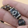 Vintage Himalayan Tibetan Eye Stripe Agate Beads With dotted Decorated Beads Bracelet Image 8