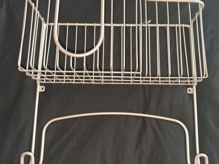 Brand New 2 Hook & Compartment Storage - Hair Dryer, Etc - Approx Size - 33cm x 30cm x 13cm  - RRP - 32.99