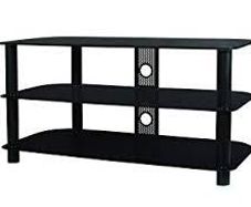 Black Glass TV Stand TV Table for TVs up to 60"