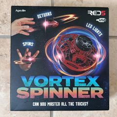 Vortex Spinner RED5 Fidget USB Rechargeable Flying Boomerang Toy LED light - Red