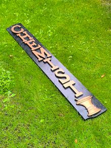 Large Vintage Hand-Painted Wooden "CHEMIST" Sign