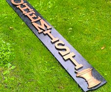 Large Vintage Hand-Painted Wooden "CHEMIST" Sign