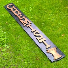 Large Vintage Hand-Painted Wooden "CHEMIST" Sign