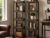 Heavy Duty Garage Shelving Set of 2 5 Tier Storage Shelves Metal Shelving Unit Warehouse Storage Rack
