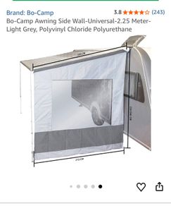 Bo-Camp awning side walls x2 like new