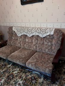 Floral couch and arm chairs