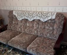Floral couch and arm chairs