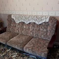 Floral couch and arm chairs
