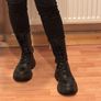 Black Zara leather boots Image 5