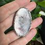 1 Stunning Purple Mica Stone  Lepidolite Meditation Reiki Crystal Dystopian Ring Size 8 Image 7